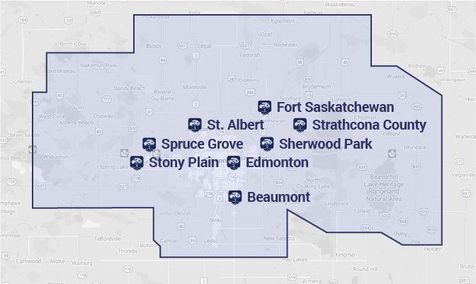 Map of Service Areas